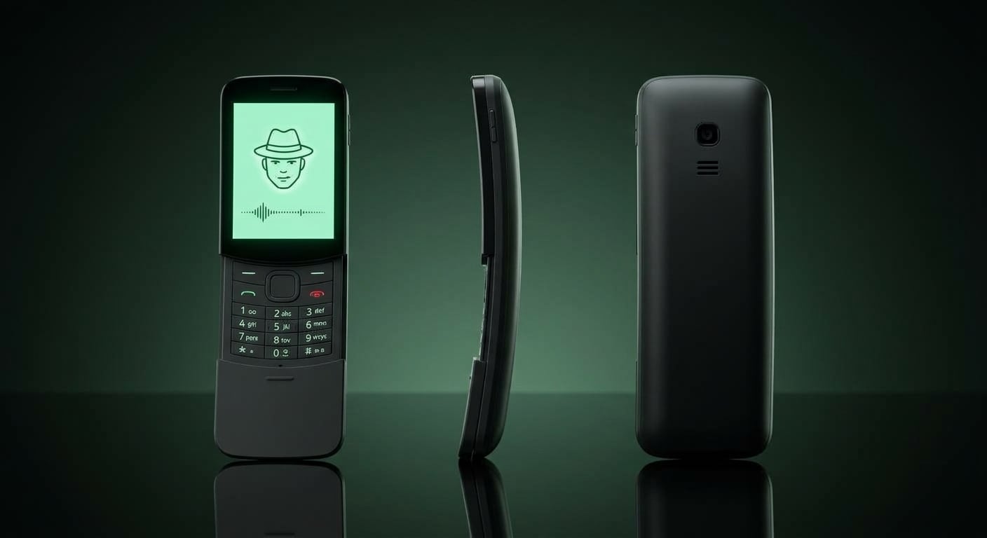 Three views of the Neo One on a dark green gradient: front with the keypad, side showing the curve, and the smooth back